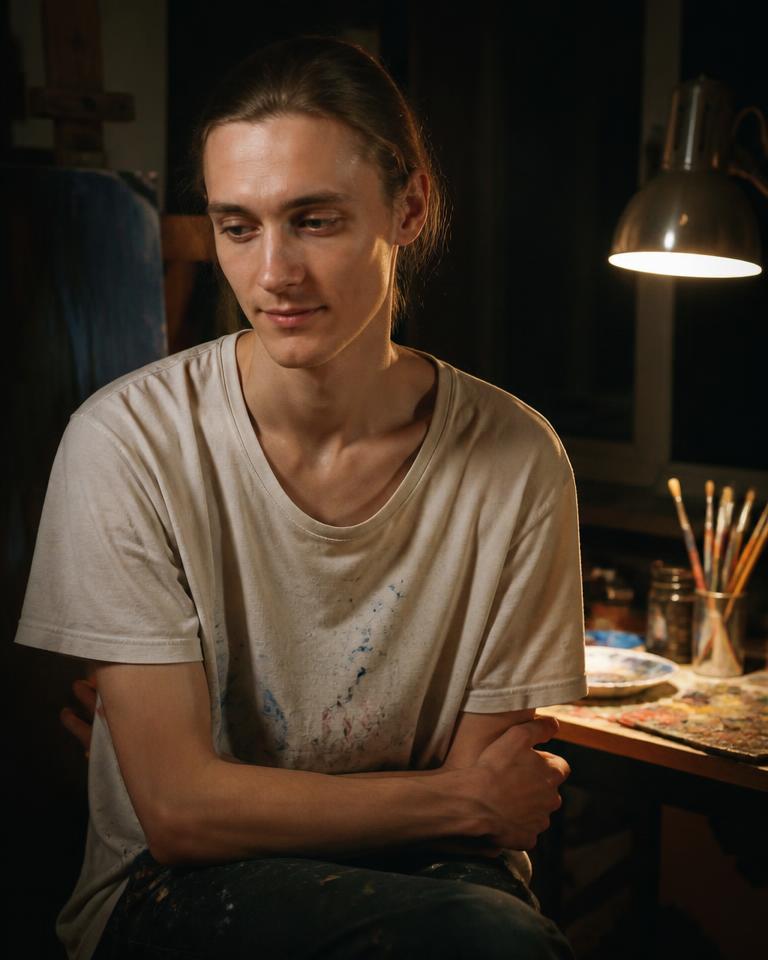 Portret fikcyjnej postaci Szymon, wizerunek wygenerowany przez AI